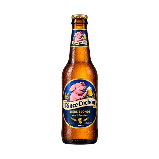 Rince Cochon Bière blonde des Flandres — app catalog bottle illustration