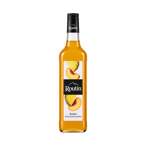 Routin Sirop ananas pêche — app catalog bottle illustration
