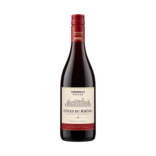 Sainsbury's House Côtes du Rhône wine — app catalog bottle illustration
