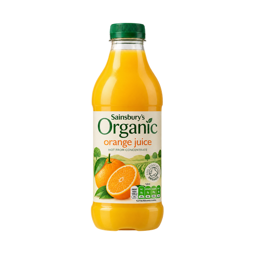 sainsbury's organic orange juice — app catalog bottle illustration