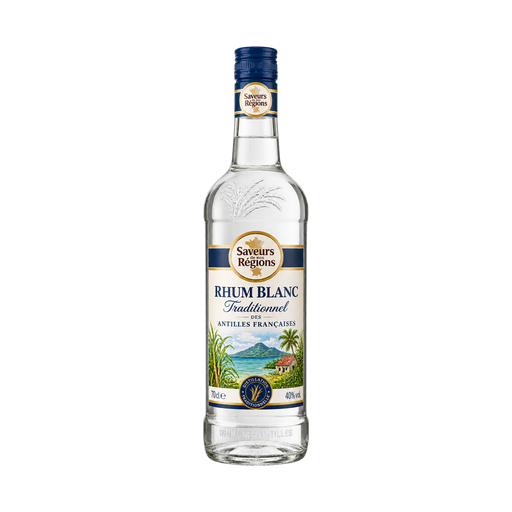 Saveurs de nos Régions Rhum Blanc Traditionnel des Antilles Françaises — app catalog bottle illustration