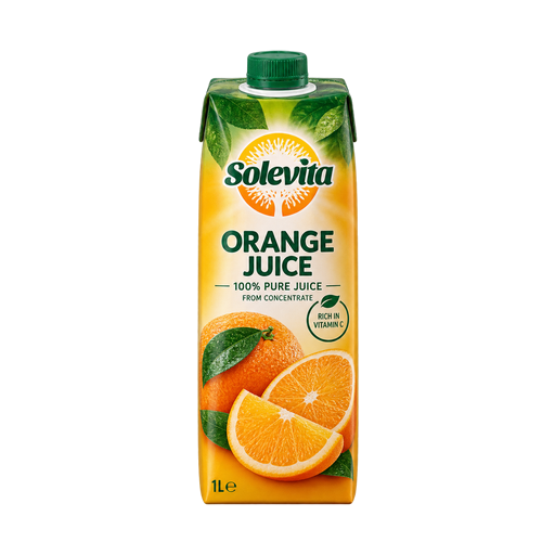 Solevita Orange juice — app catalog bottle illustration