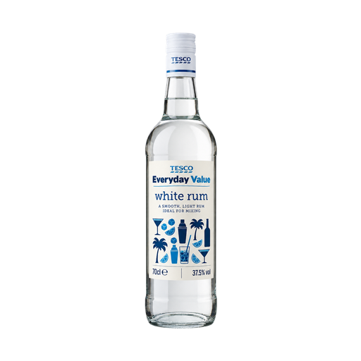 tesco everyday value white rum — app catalog bottle illustration