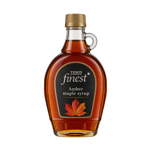 Tesco Finest Amber maple syrup — app catalog bottle illustration