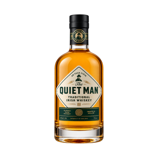 The Quiet Man Traditional Irish Whiskey — app catalog bottle illustration