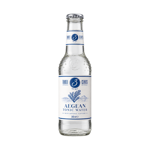 Three Cents Aegean Tonic Water — app catalog bottle illustration