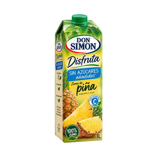 Zumo de piña Don Simon Disfruta/Sin Azúcares añadidos Brik — app catalog bottle illustration