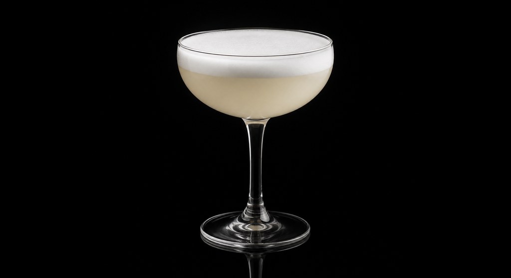 1862 cocktail on a dark studio background