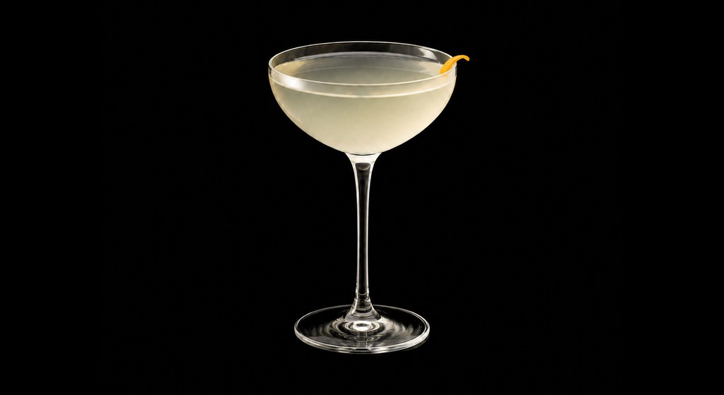 20th Century Cocktail cocktail on a dark studio background