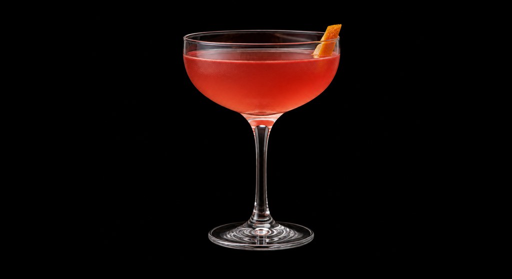 Absinthe Makes The Heart Grow Fonder cocktail on a dark studio background