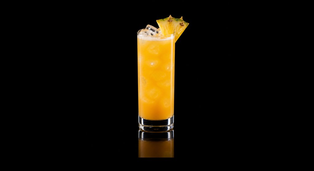 Acapulco cocktail on a dark studio background