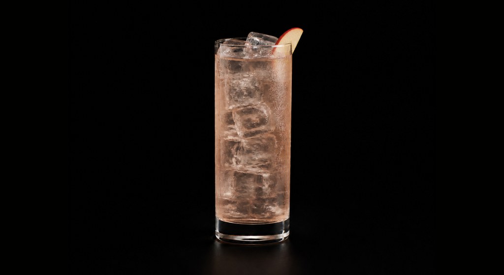 Achilles Heel cocktail on a dark studio background