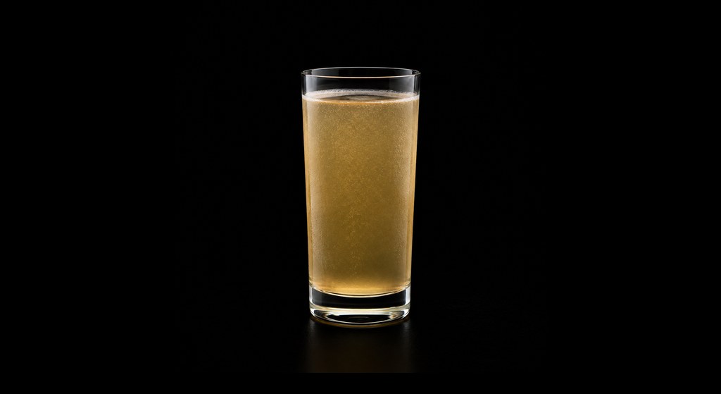 Airmail cocktail on a dark studio background