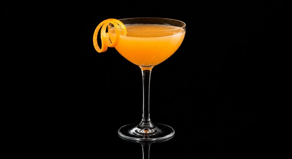 Algeria cocktail on a dark studio background