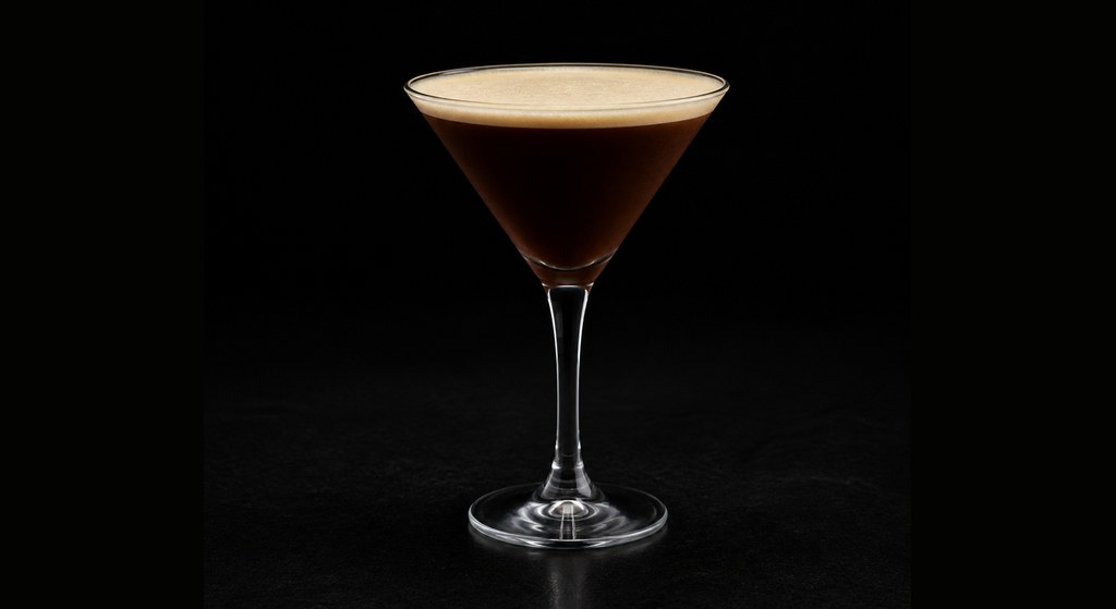 Almeria cocktail on a dark studio background