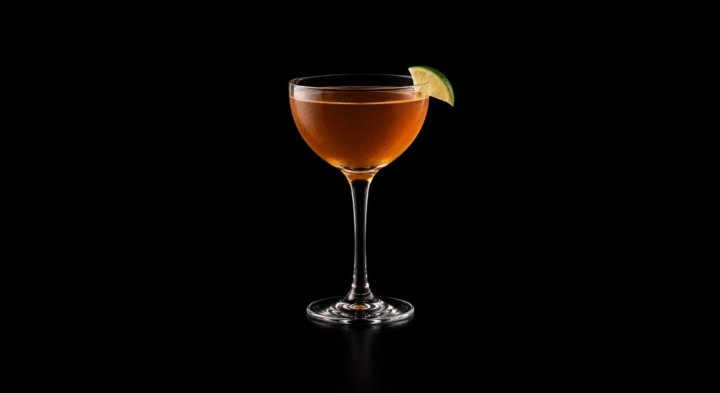 Amaro Daiquiri cocktail on a dark studio background