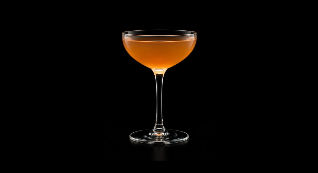American Breakfast cocktail on a dark studio background