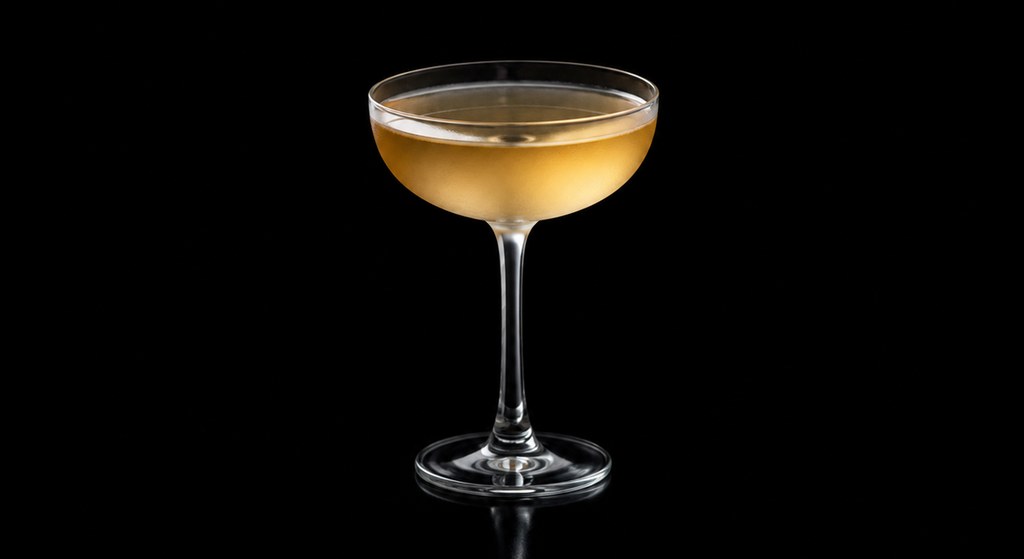 Angel Face cocktail on a dark studio background