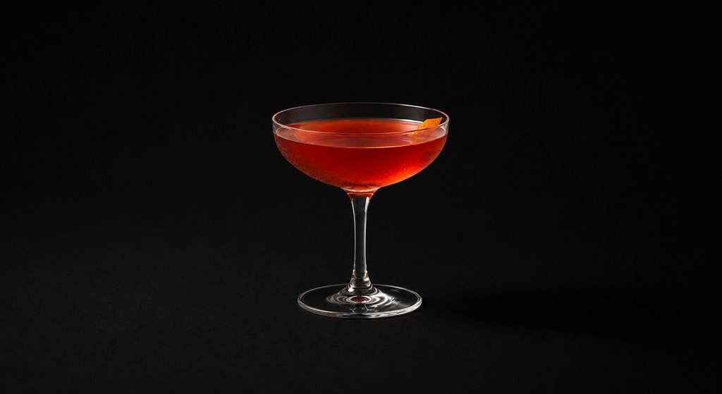 Ante cocktail on a dark studio background