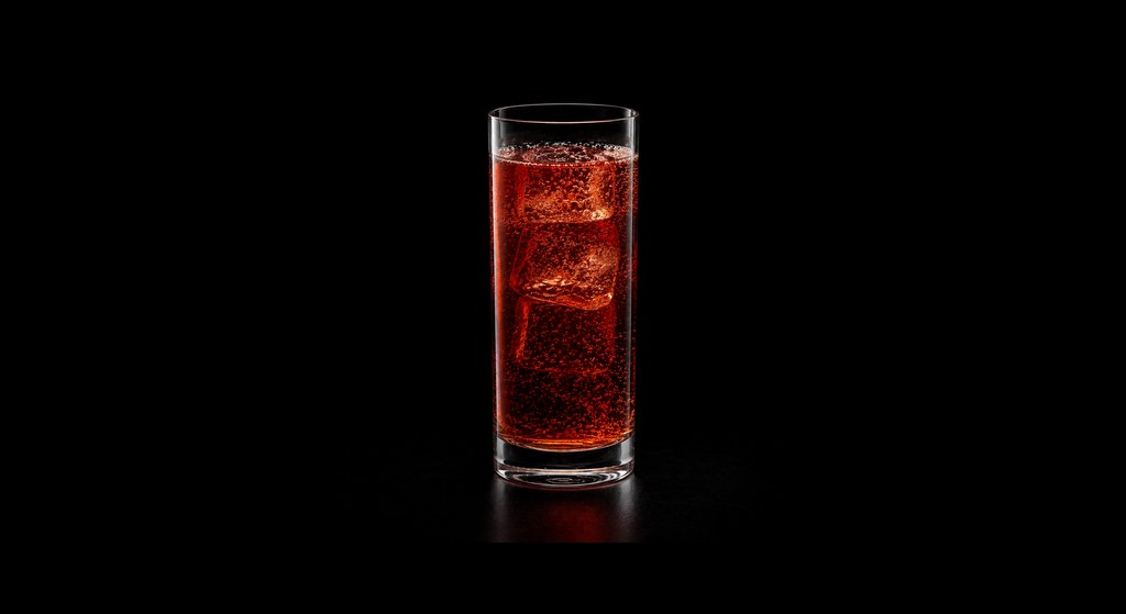 Anthony Schmidt’s Negroni Sbagliato cocktail on a dark studio background