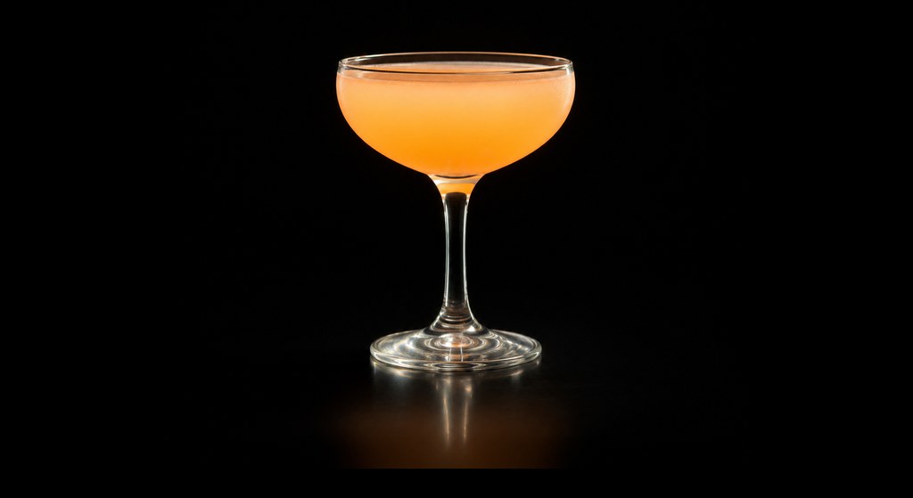 Apricot Cocktail cocktail on a dark studio background