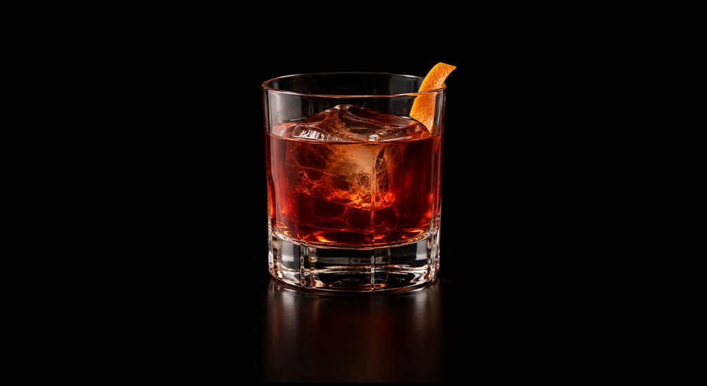 Arbitrary Nature of Time cocktail on a dark studio background