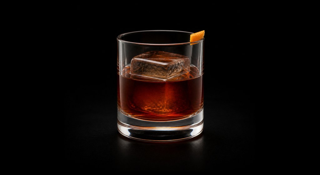 Archdeacon cocktail on a dark studio background