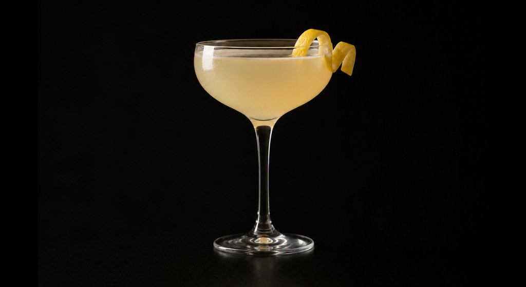 Army & Navy cocktail on a dark studio background