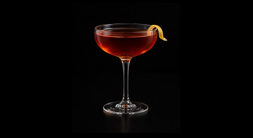 Arnaud's Special cocktail on a dark studio background
