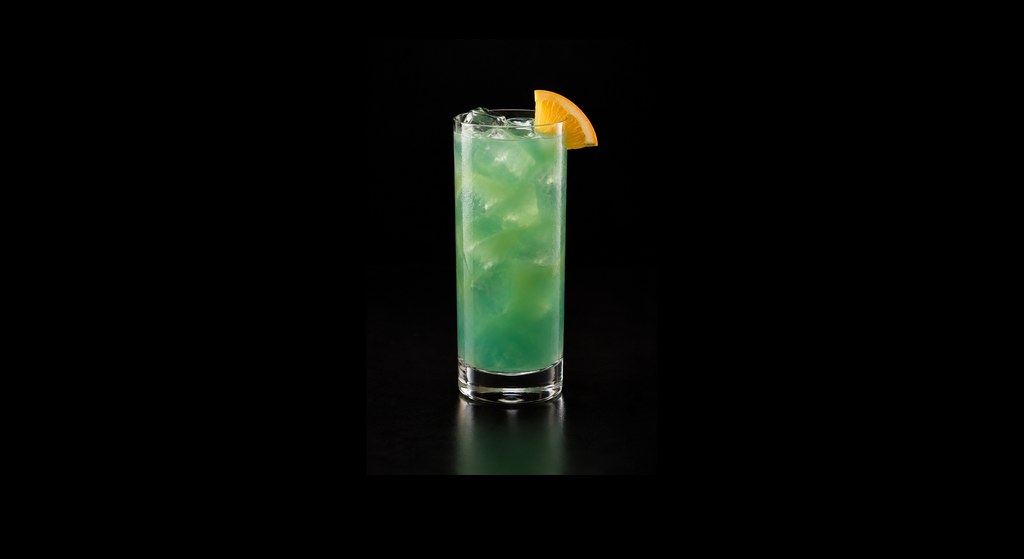 Artlantic cocktail on a dark studio background