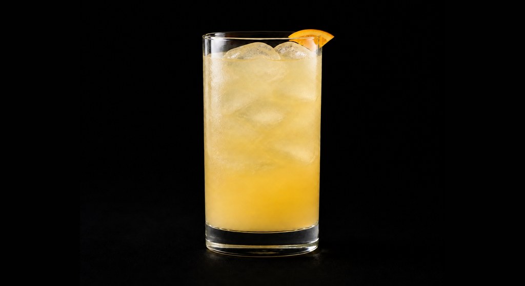 Atlantic Breeze cocktail on a dark studio background