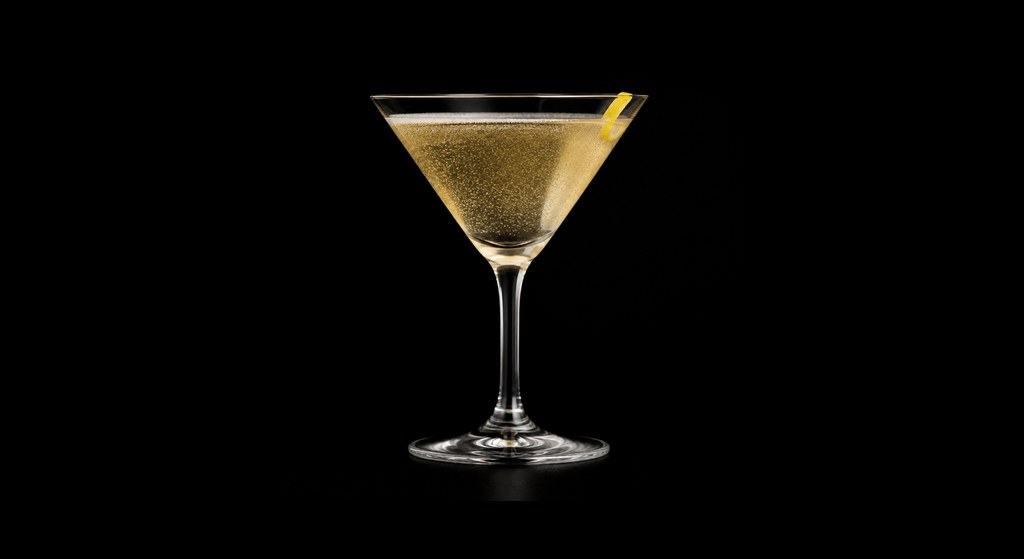 Atomic Cocktail cocktail on a dark studio background
