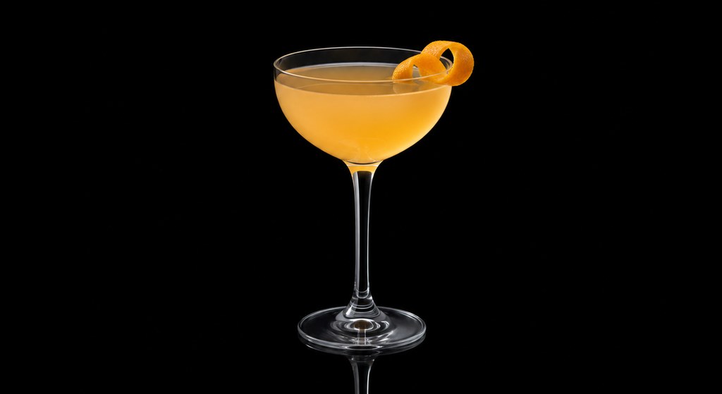 Aunt Emily cocktail on a dark studio background