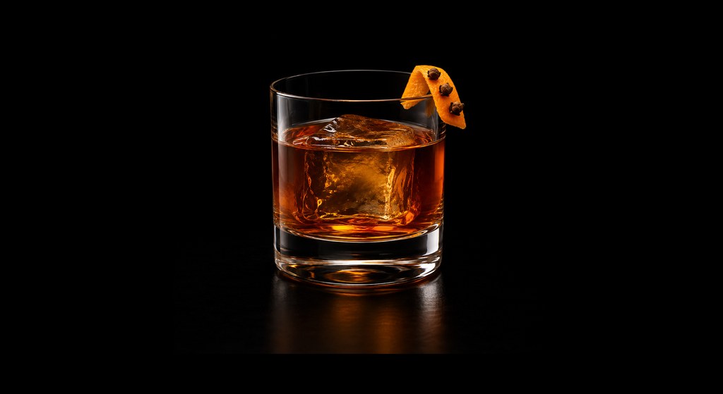 Autumn Sweater cocktail on a dark studio background