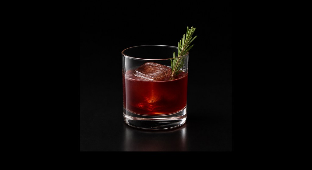 Autumn's Jacket cocktail on a dark studio background