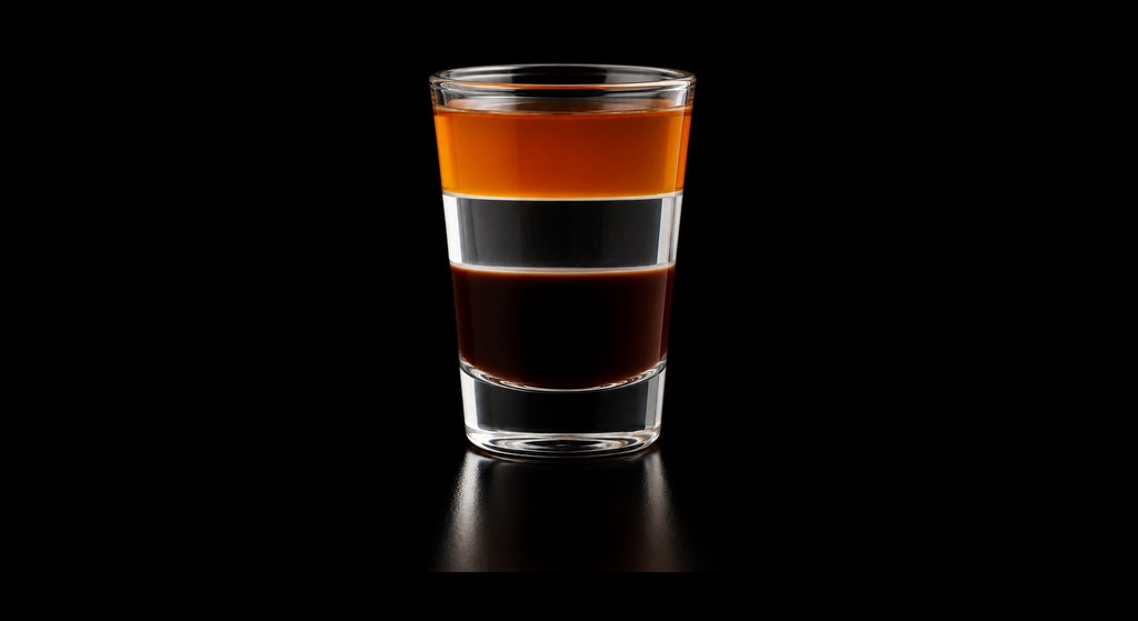 B-53 cocktail on a dark studio background