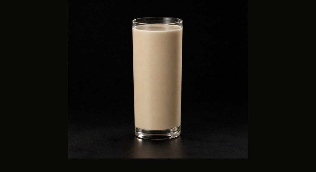 Baby Eskimo cocktail on a dark studio background