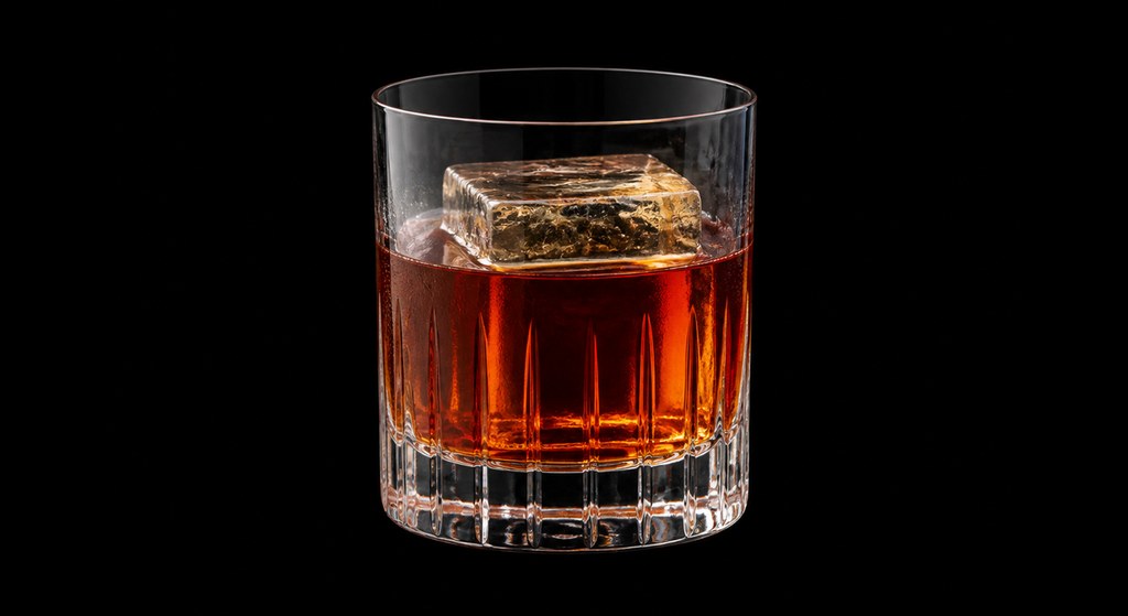 Bad Seed cocktail on a dark studio background