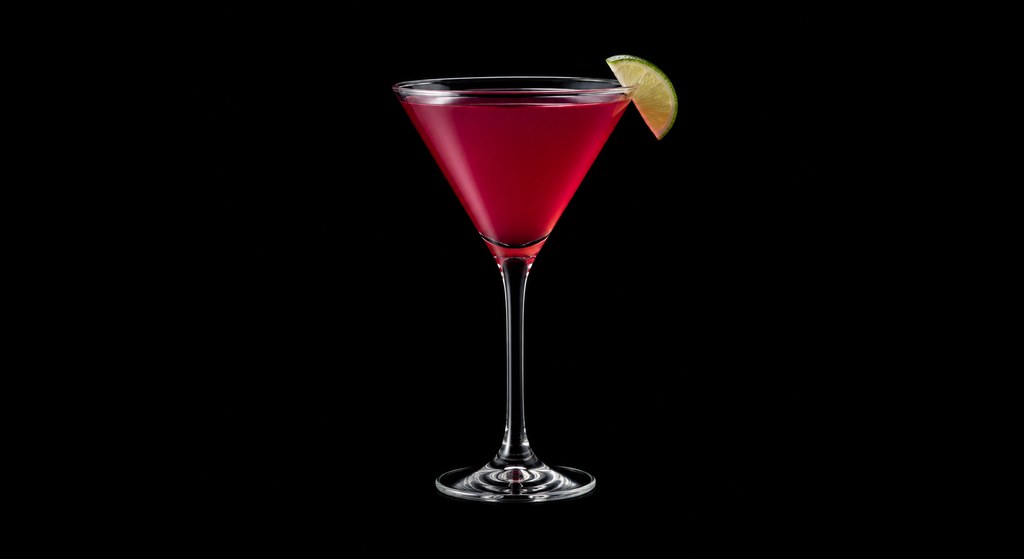 Ballet Russe cocktail on a dark studio background