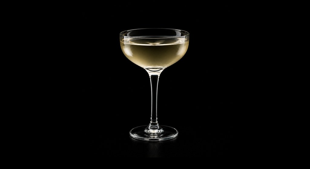 Ballin’ is a Habit cocktail on a dark studio background