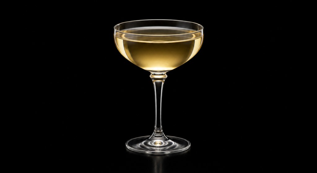 Bamboo cocktail on a dark studio background