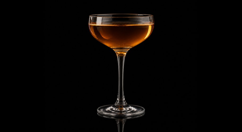 Bananavardier cocktail on a dark studio background