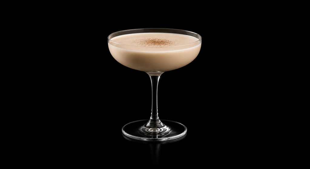 Barbary Coast cocktail on a dark studio background