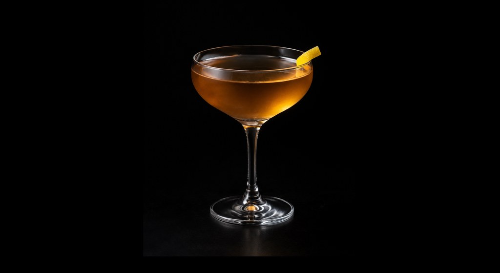 Barney Barnato Cocktail cocktail on a dark studio background