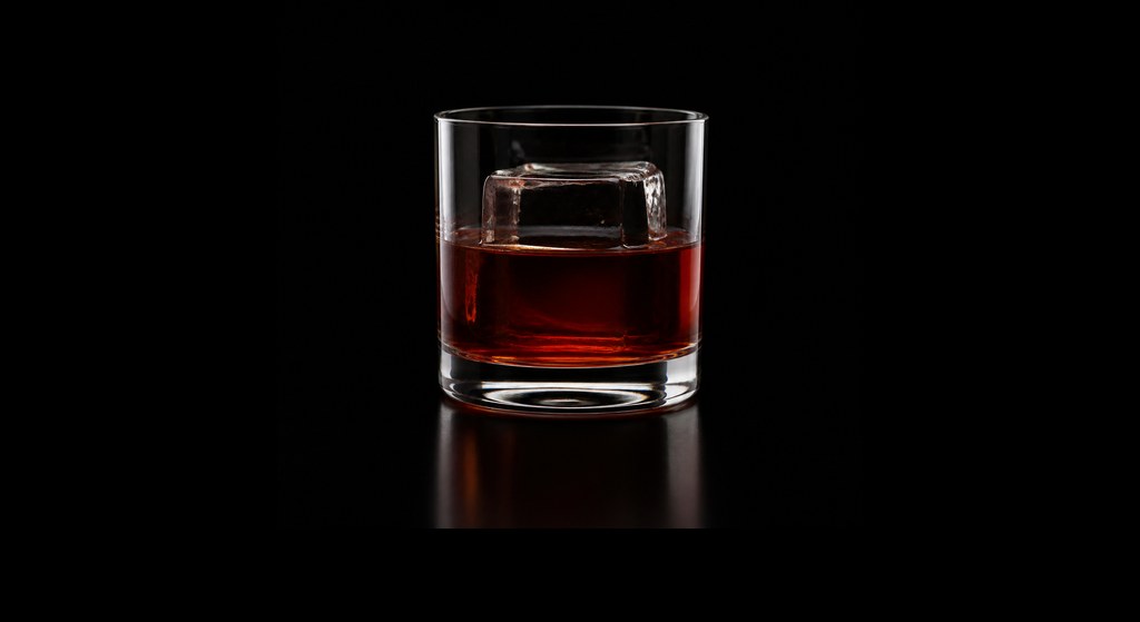 Barribault cocktail on a dark studio background