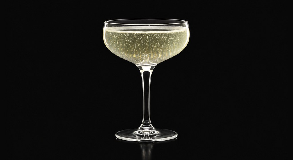 Basilian cocktail on a dark studio background