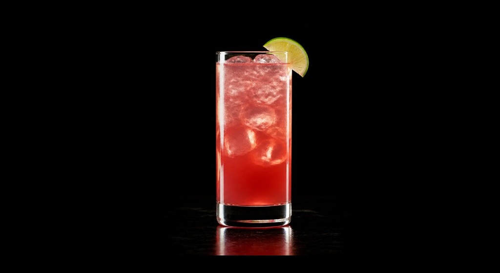 Bay Breeze cocktail on a black studio background