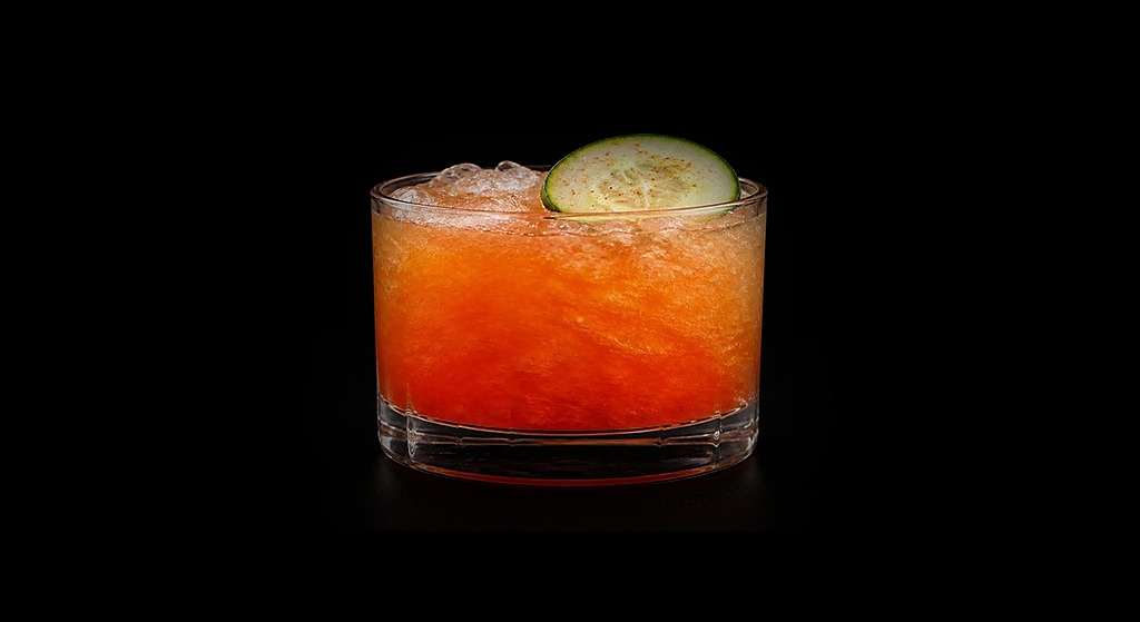 Beach Cruiser cocktail on a dark studio background