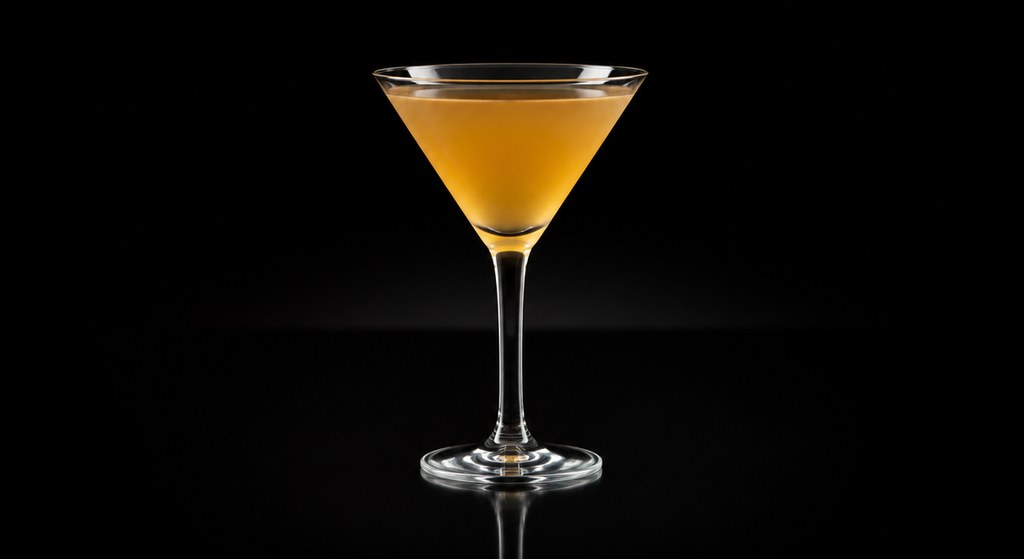 Beekeeper's Apprentice cocktail on a dark studio background