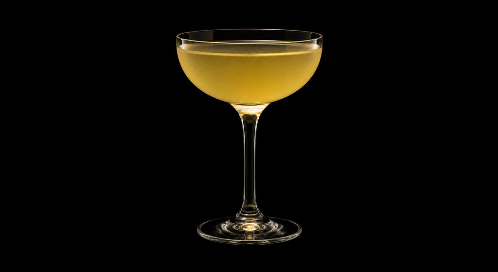 Beekeeper's Folly cocktail on a dark studio background